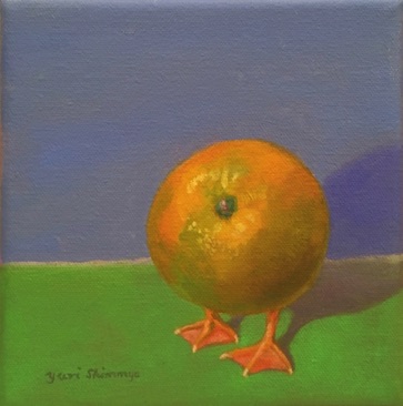 Duck a l'orange - Oil on canvas -15x15cm